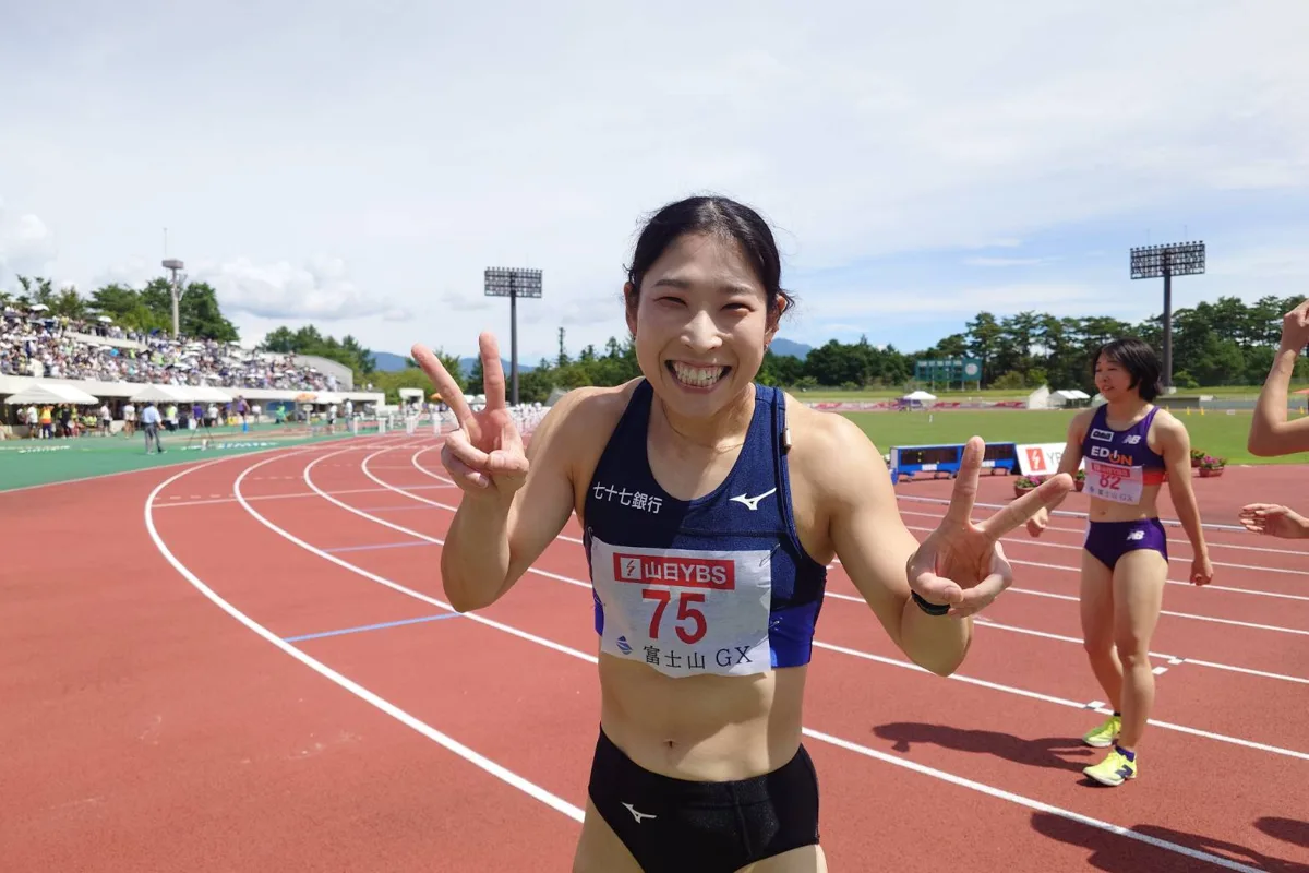 青木益未、32歳で快走！12秒68の日本記録級タイムで続く／富士北麓ワールドトライアル