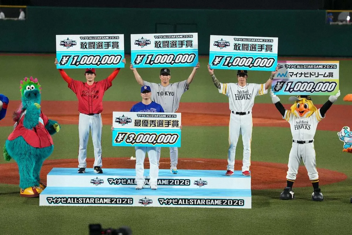 細川成也、球宴2発でMVP＆HRダービーV！賞金400万円＆車もゲット