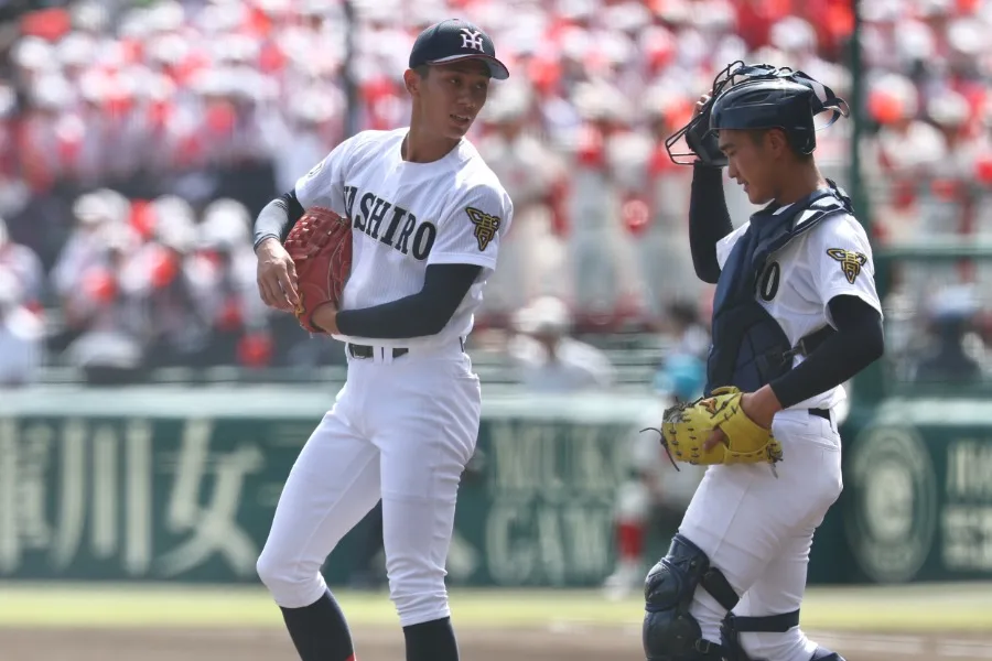 151キロ右腕・岩井秀耶、後輩捕手との絆で甲子園熱投も1-2敗戦「山本と組めて楽しかった」